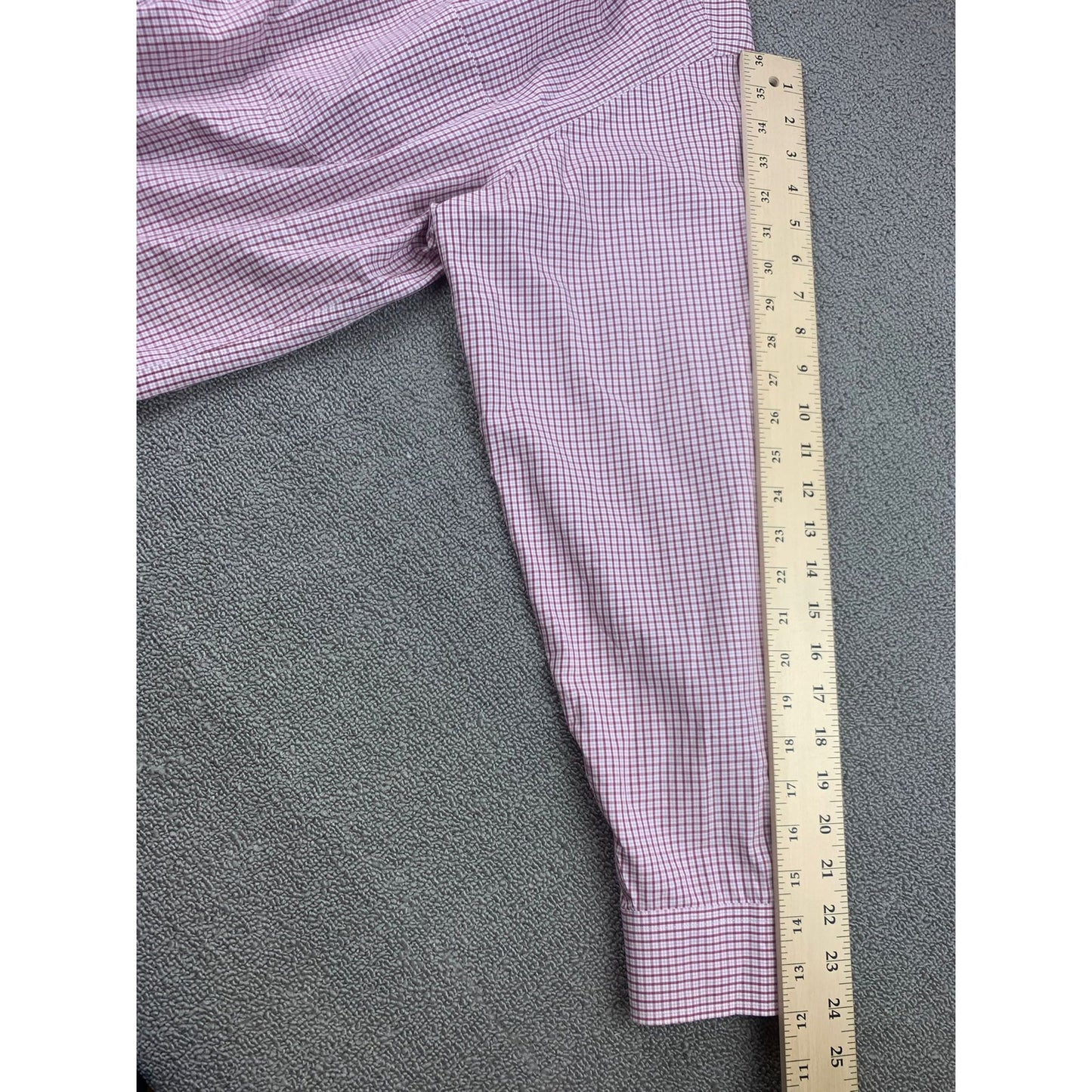 Brooks Brothers Shirt Men 15 1/2 -33 Red White Check Long Sleeve Woven in Italy
