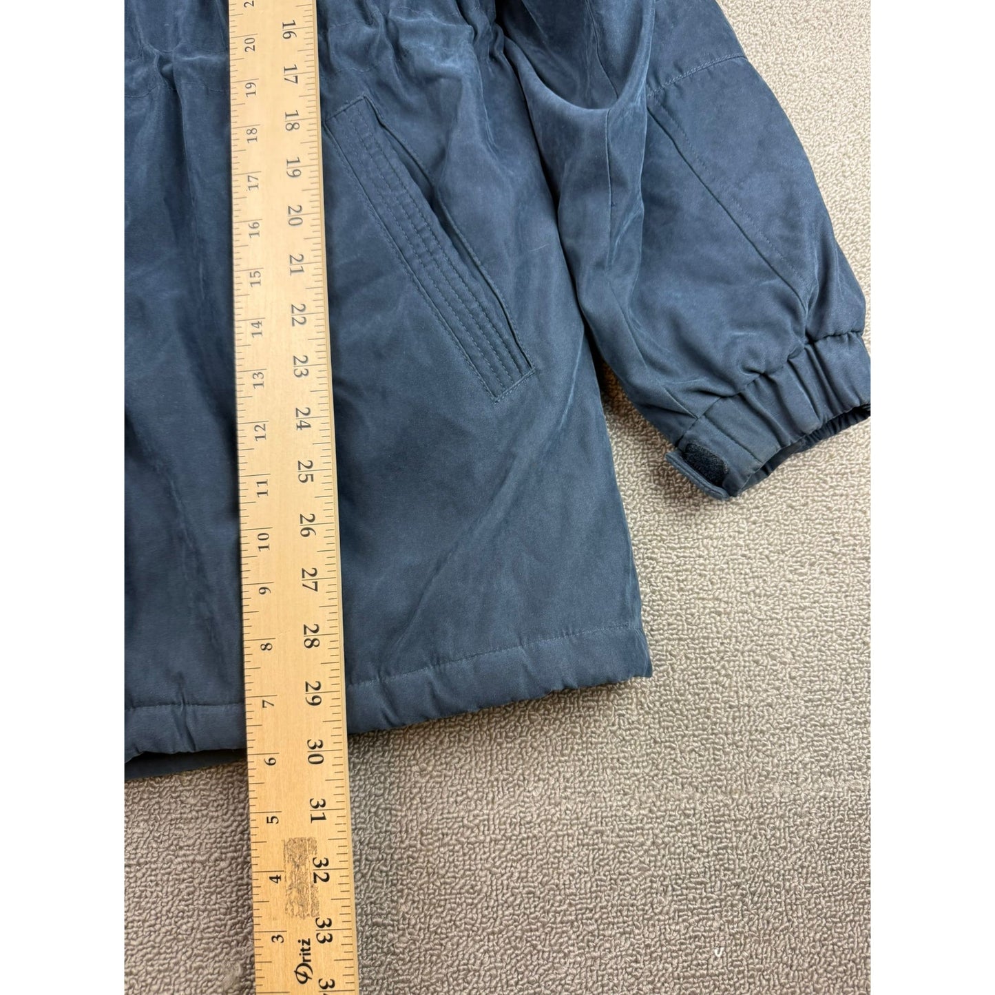 Mackintosh Women's Large Blue Insulated Hooded Jacket Parka Coat