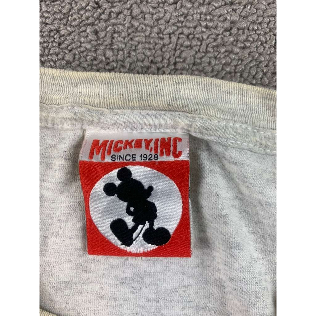 Walt Disney Mickey Inc  Mens XL Gray Goofy Graphic T Shir Vintage 90s Big Print