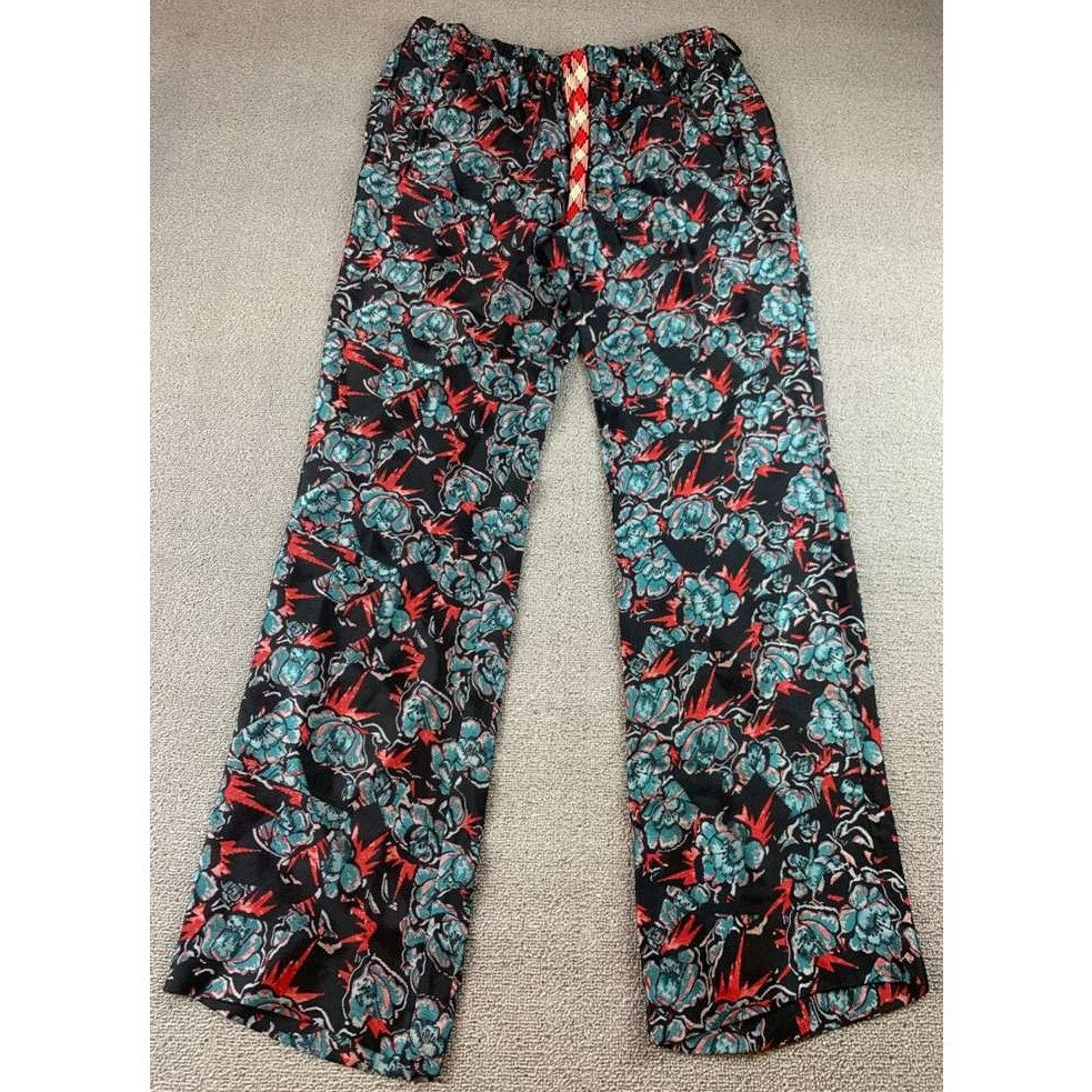 Zadig And Voltaire Pants Women 42 Multi Color Pomy Jacquard Thunder Floral Print