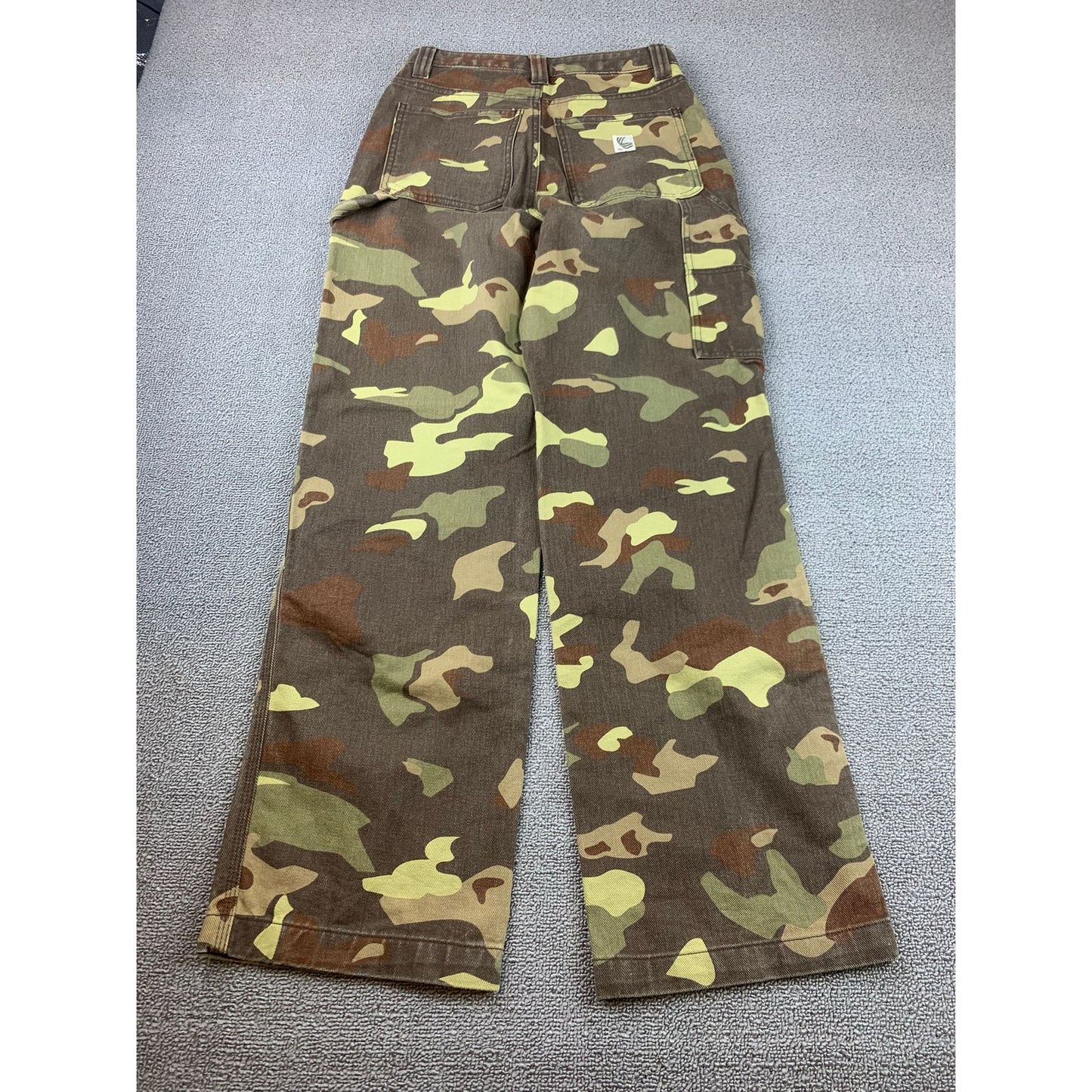 TNA Aritzia Women 00 Green Camo Greenwich Carpenter Straight Leg Pants