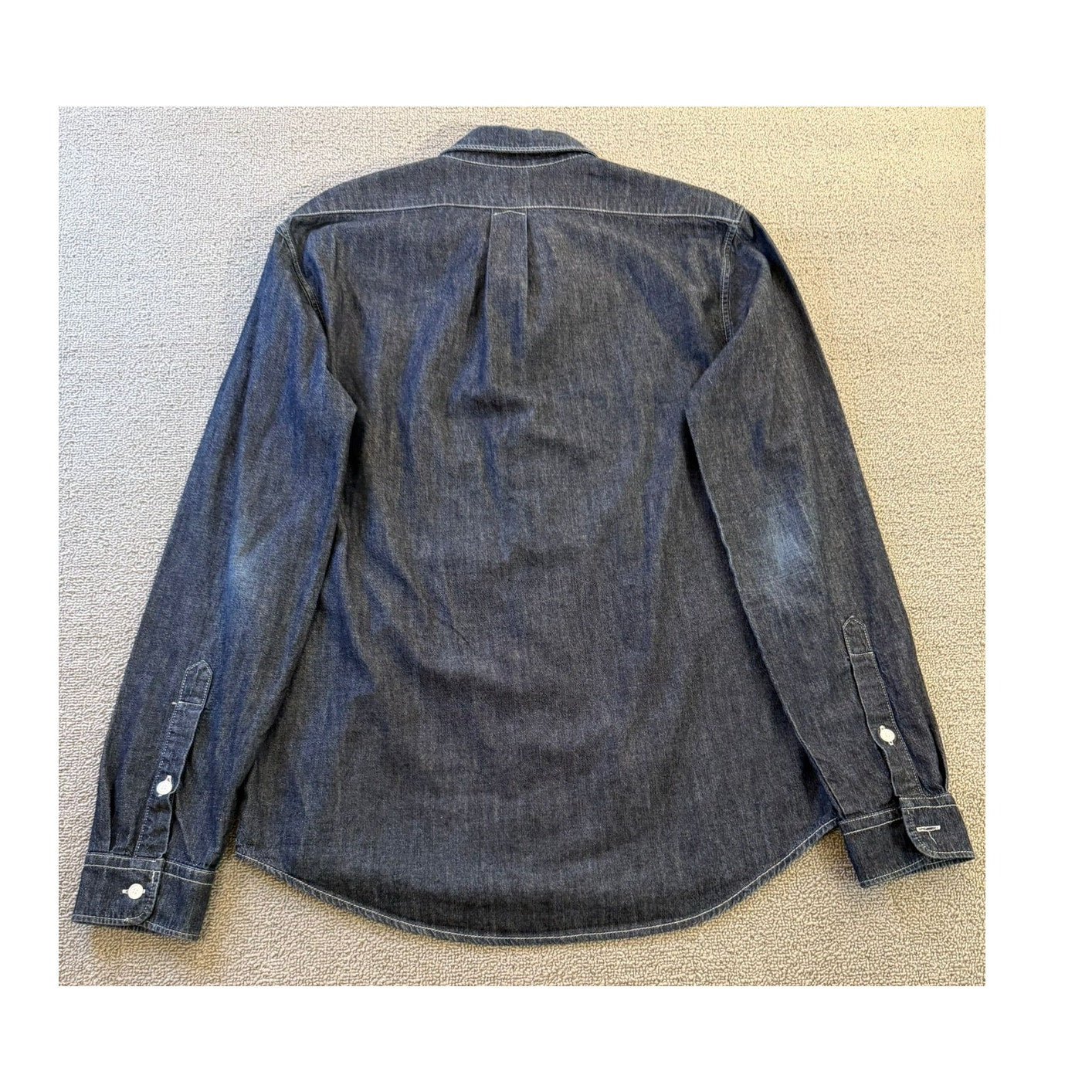 Kenzo Paris Medium Mens Blue Denim Button Up Long Sleeve Shirt