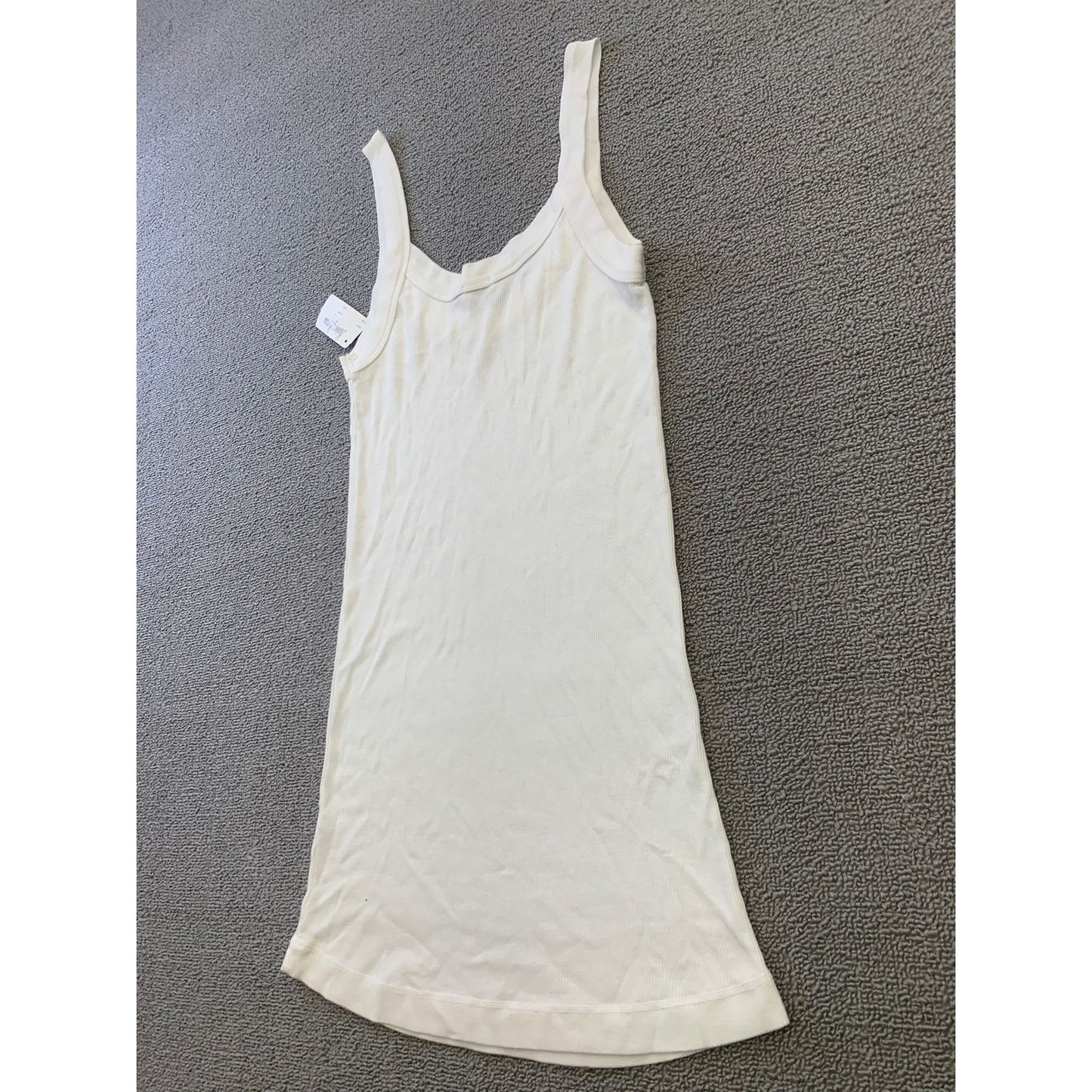 Splendid Women's Large White Ribbed Tank Top Sleeveless Shirt