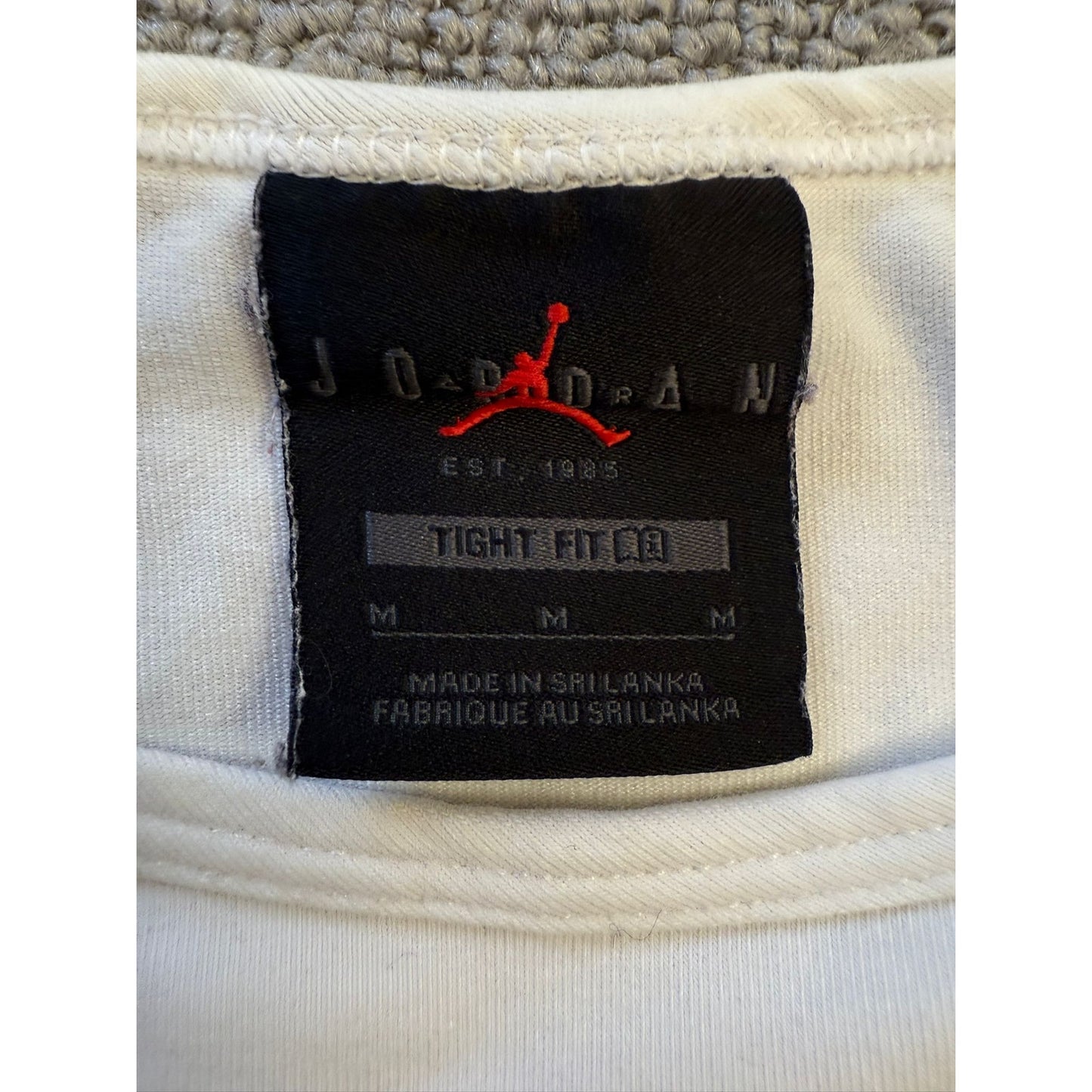 JORDAN Women's Crop Top Tight Fit Shirt M Long Sleeve Shirt Nike Air Knit Black