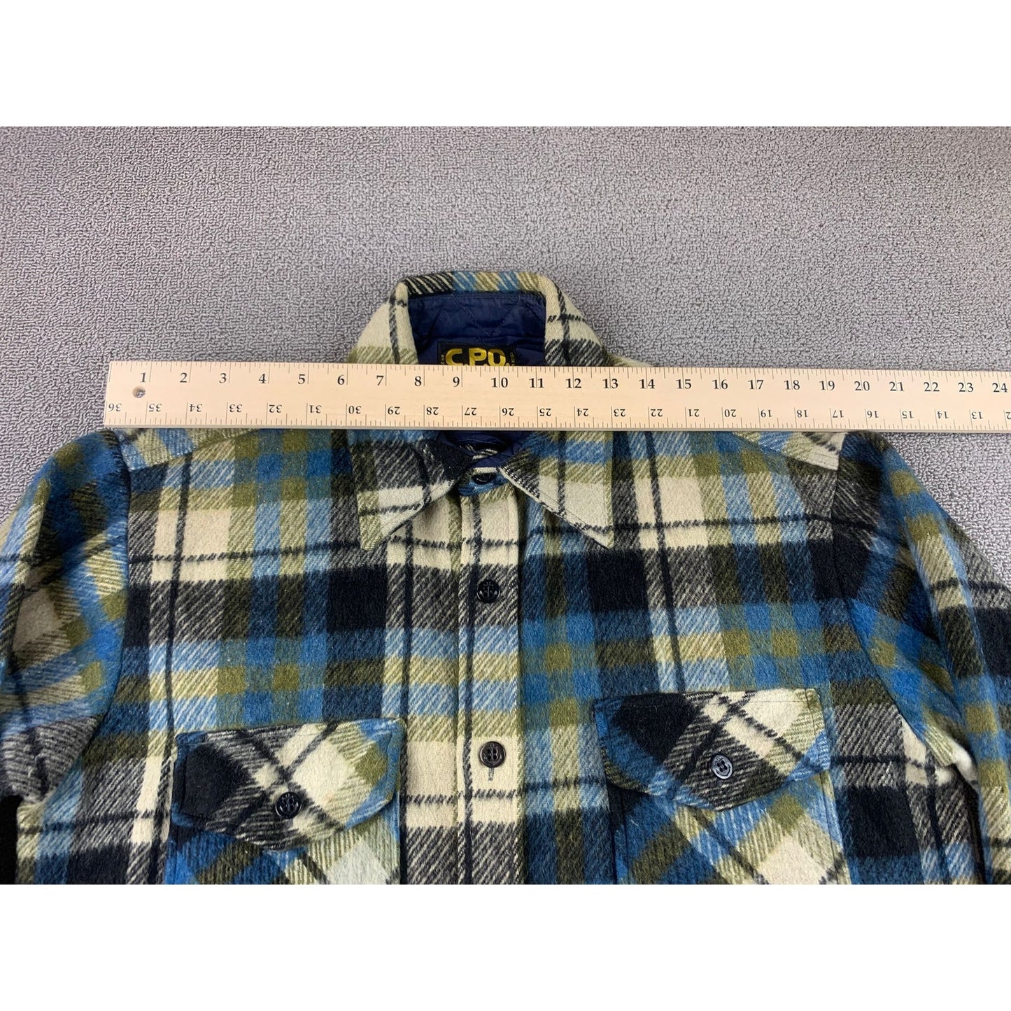 Vintage C.P.O Flannel Heavyweight Men’s Large Korea Made Wool Blend Shaket