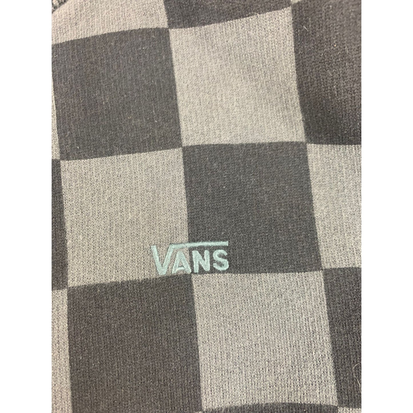 Vans Men Large Black And Gray Comfycush Checkerboard Pullover Crewneck Sweater