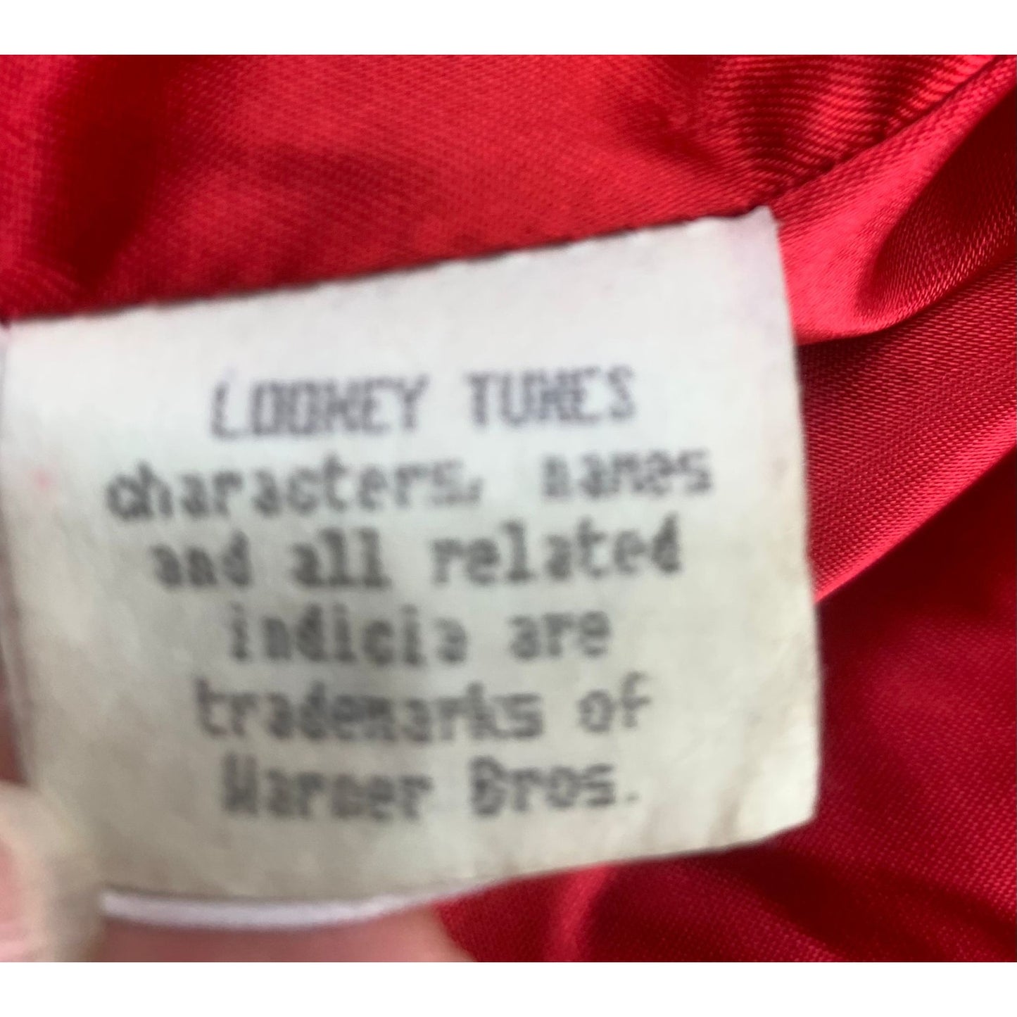 Vintage Men Jeff Hamilton Looney Tunes Leather Jacket Large 90s Cartoon Art