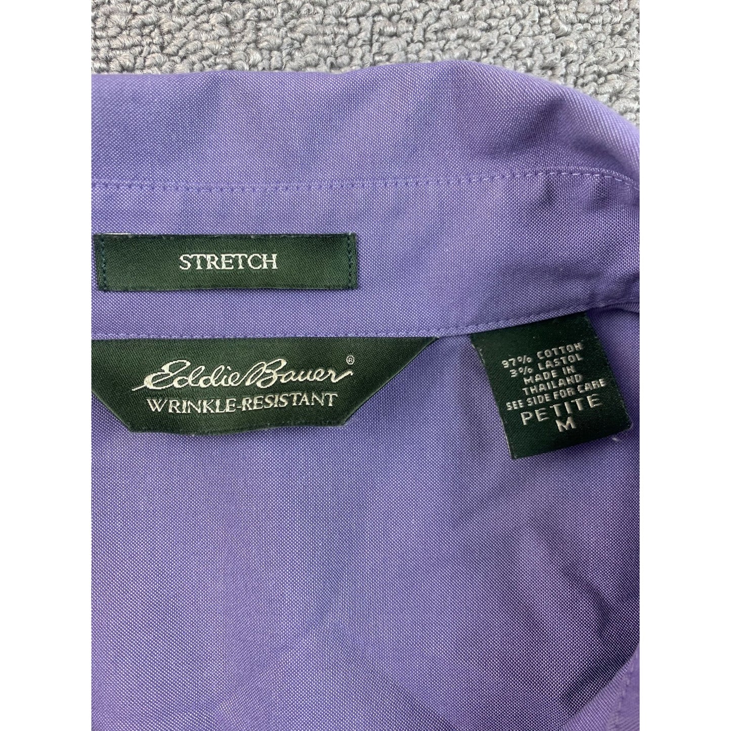 Eddie Bauer Women's Petite M Purple Long Sleeve Button Down Shirt Top