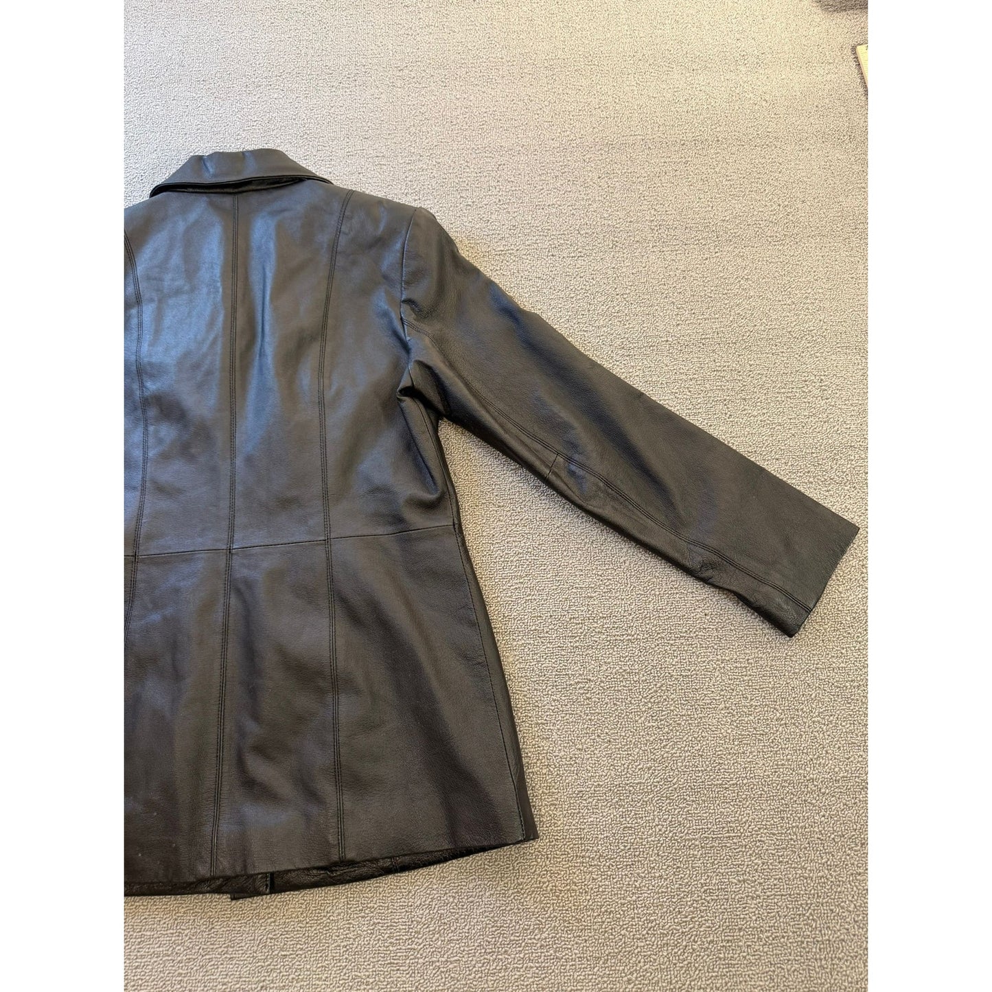 Sonoma Jean Company Small Women's Black Leather Jacket Zipper Closure