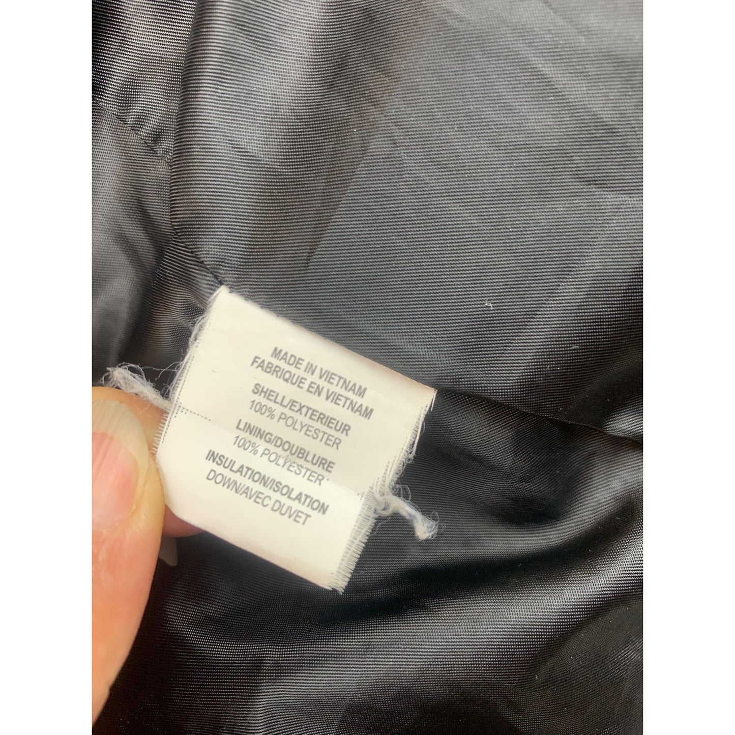 Theory Mens Size Small Down Puffer Full Zipper Black Jacket