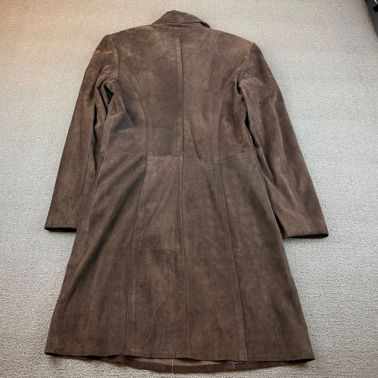 Vintage Vakko Women's Size 10 Brown Suede Lace Up Front Dress