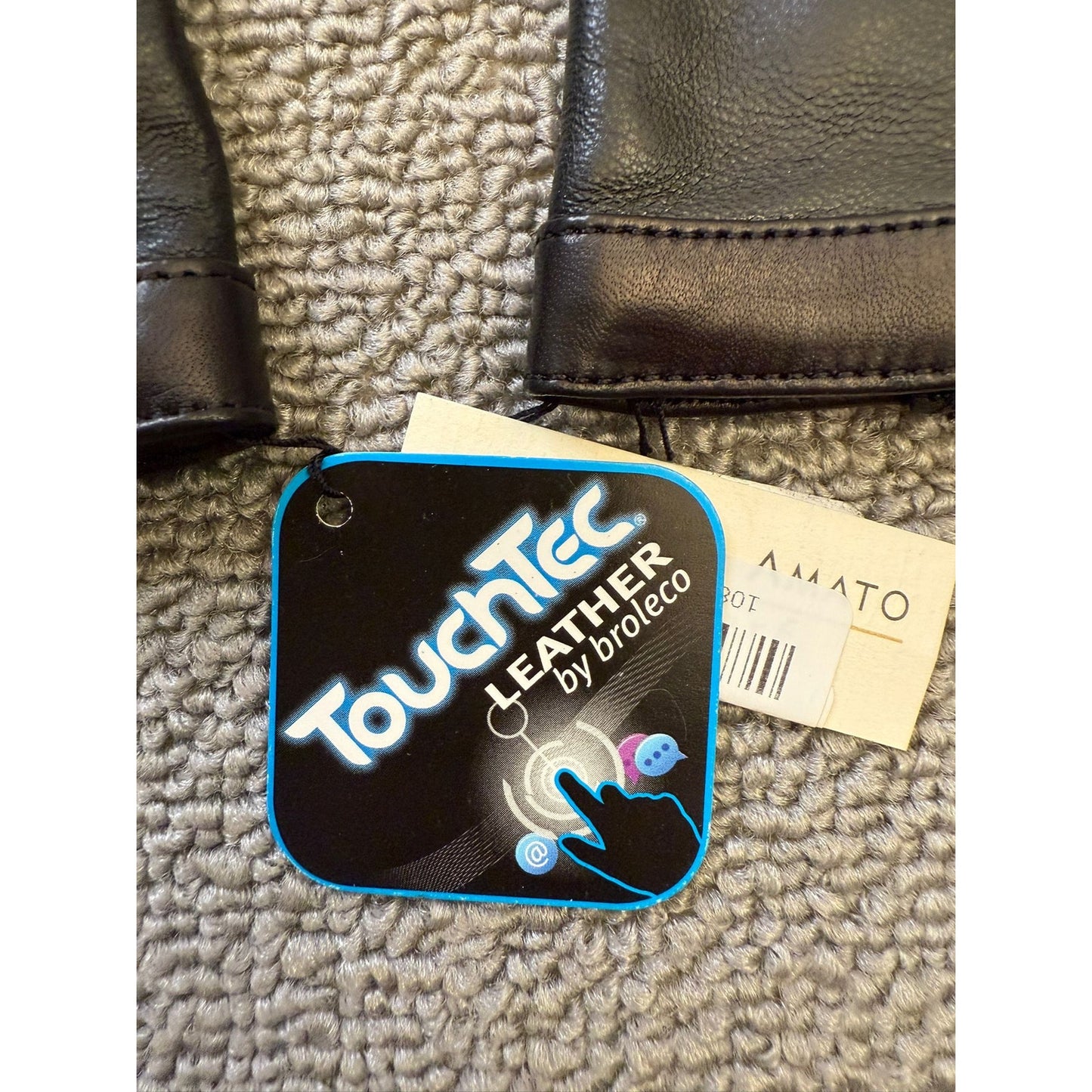 Carolina Amato Women L Black Lambskin Touch Tec Sport