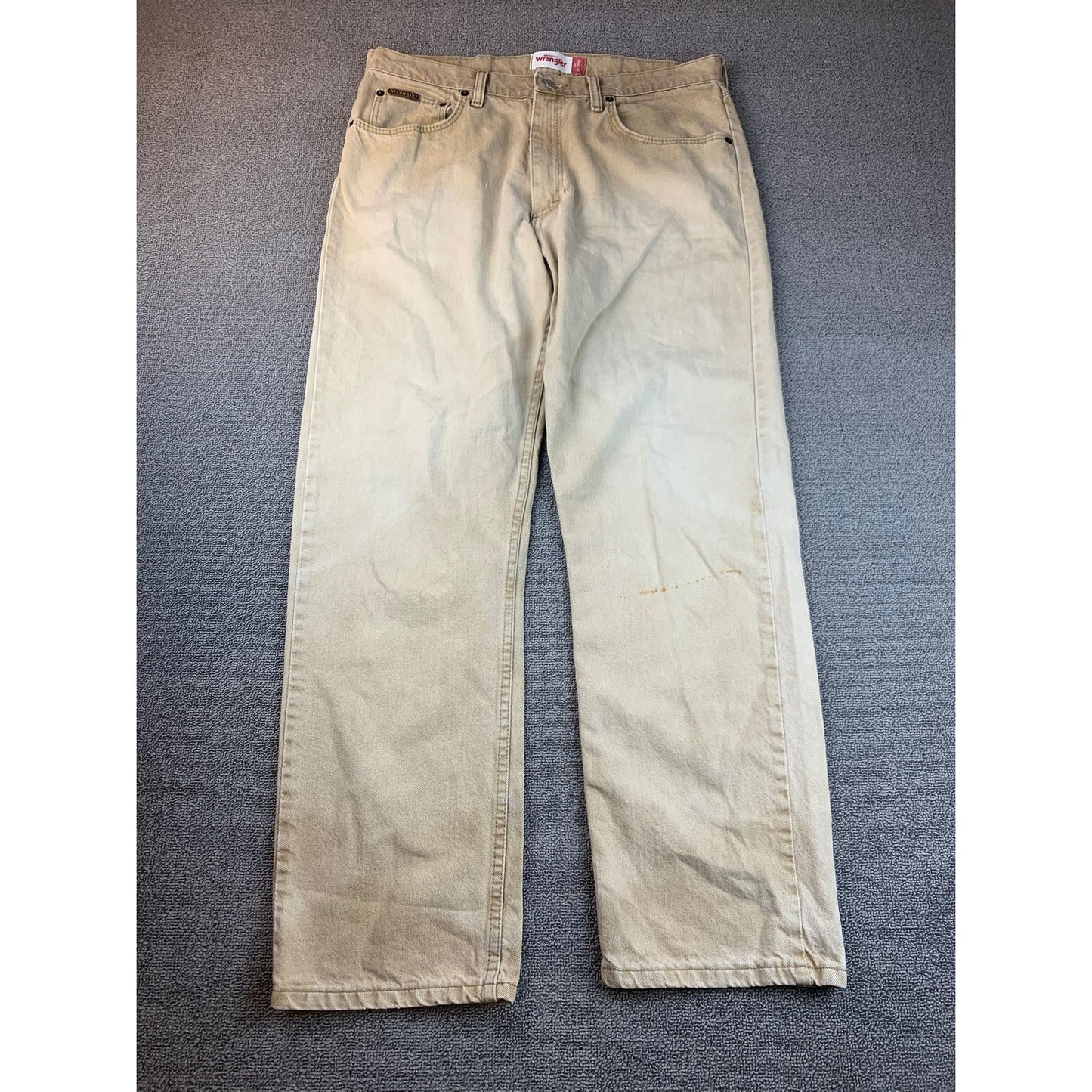 Wrangler Jeans 2000's Era Men's 36x32 Tan Denim Jeans Work Casual