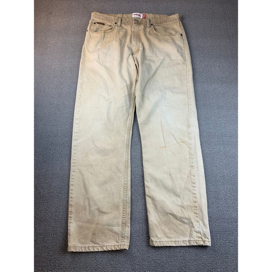Wrangler Jeans 2000's Era Men's 36x32 Tan Denim Jeans Work Casual