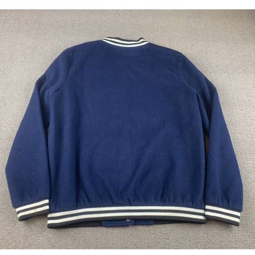 Signature 8 Varsity Bomber Jacket Women S Navy Blue Sequin Daisy Floral
