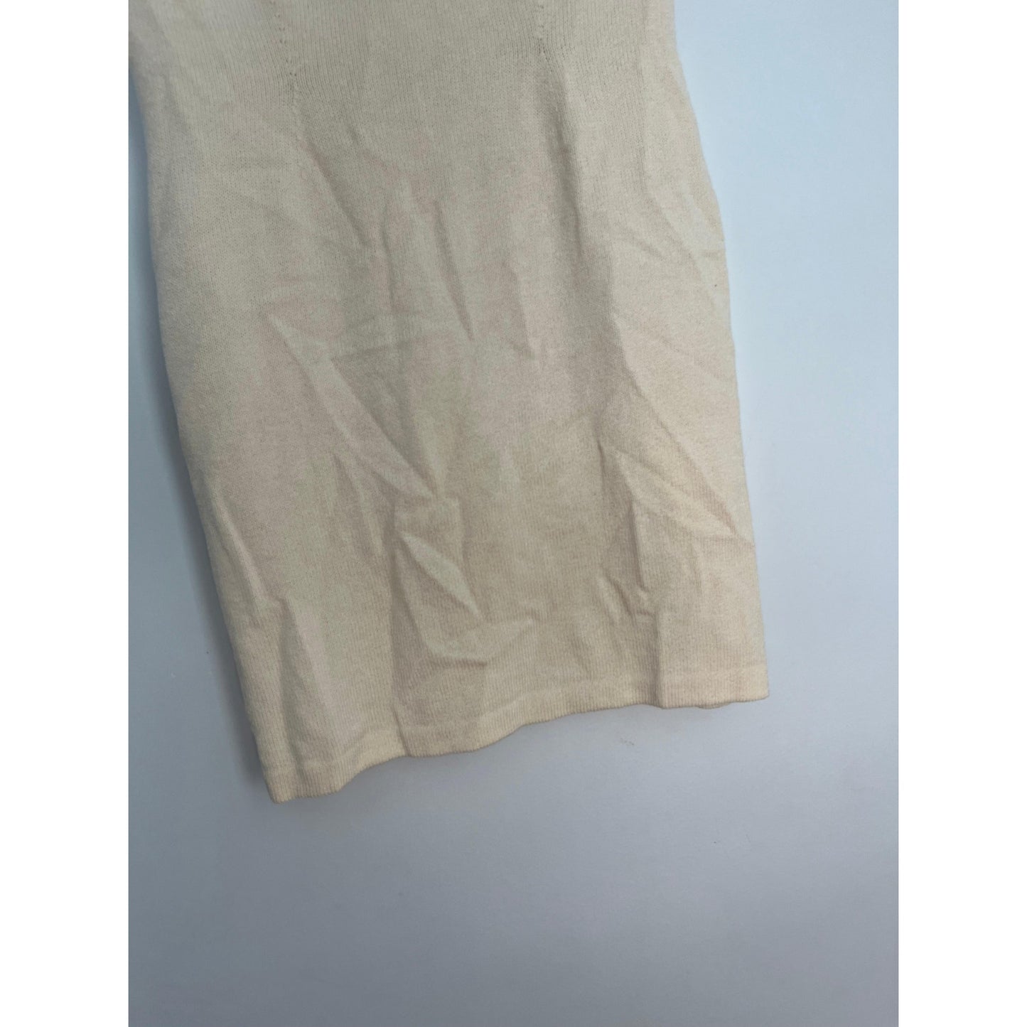 St John Basics Sleeveless Knit Dress Women 2 Beige Minimalist Mod Sheath
