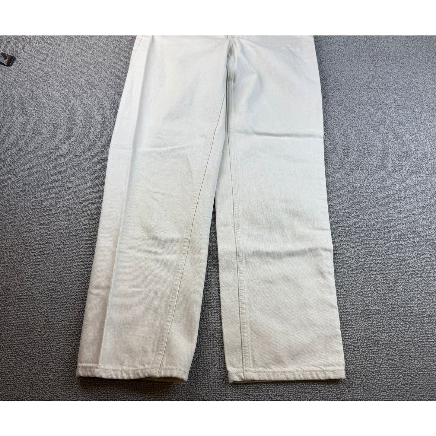 & Other Stories Atelier Women's 26 Off-White Ivory Cropped Straight Denim Jeans
