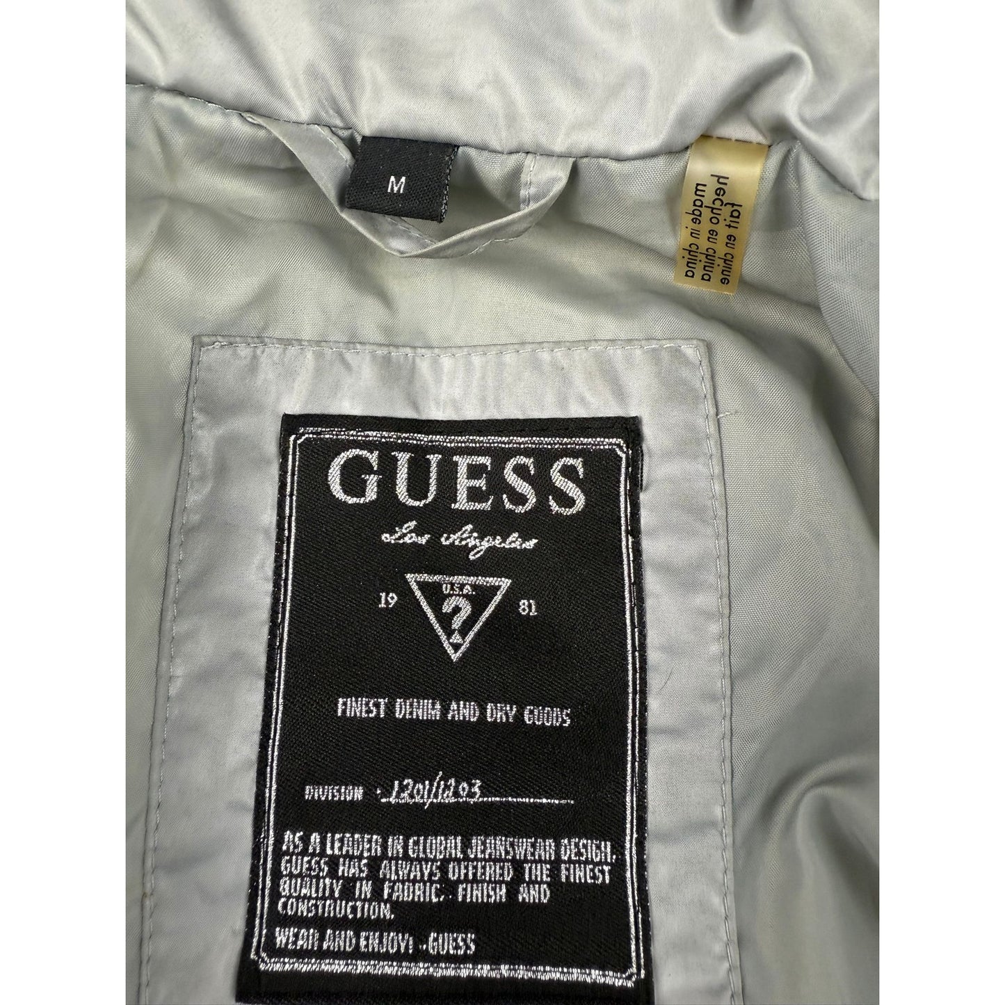 Guess Women's M Gray Silver Puffer Jacket