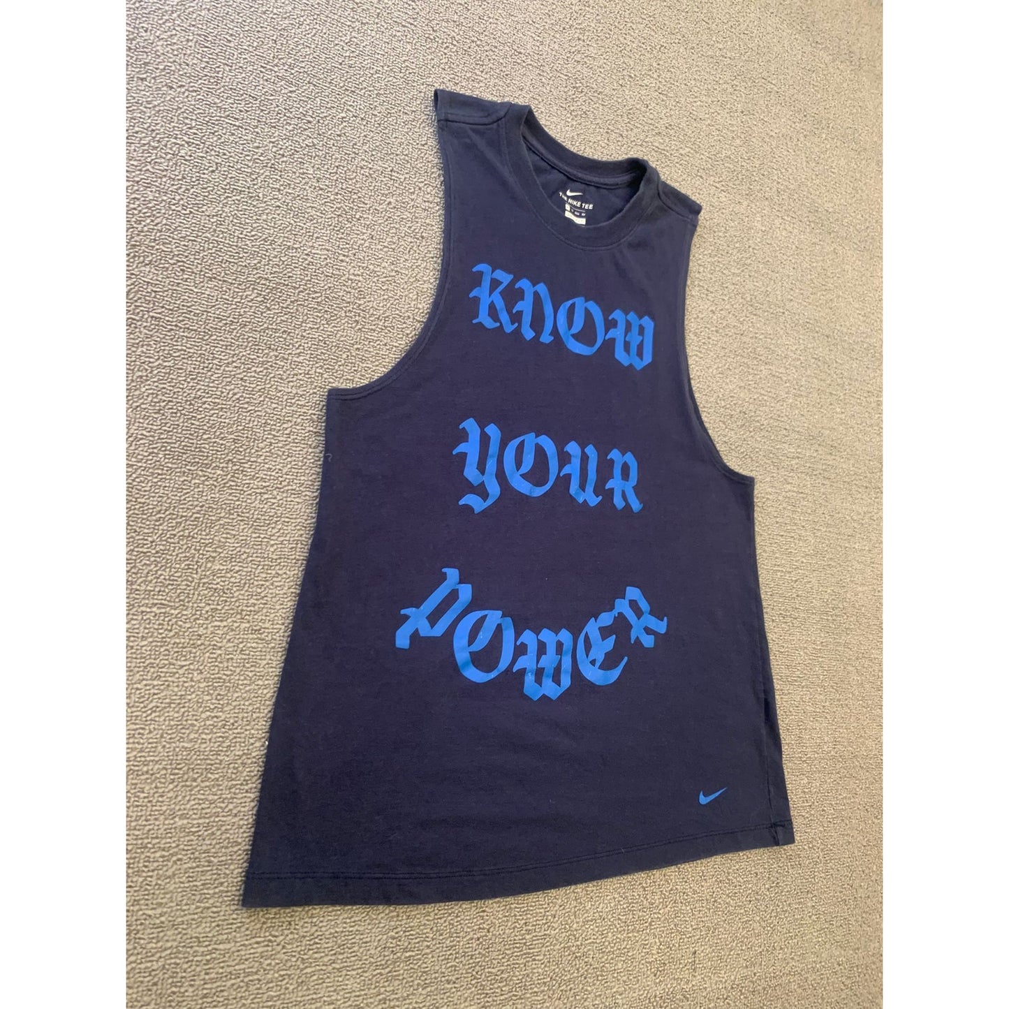Nike Women XS Navy Tank Top Know Your Power Dri-Fit