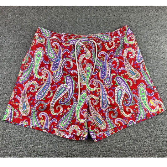 Polo Ralph Lauren Medium Island Board Shorts Paisley Swim Trunks Bathing Suit