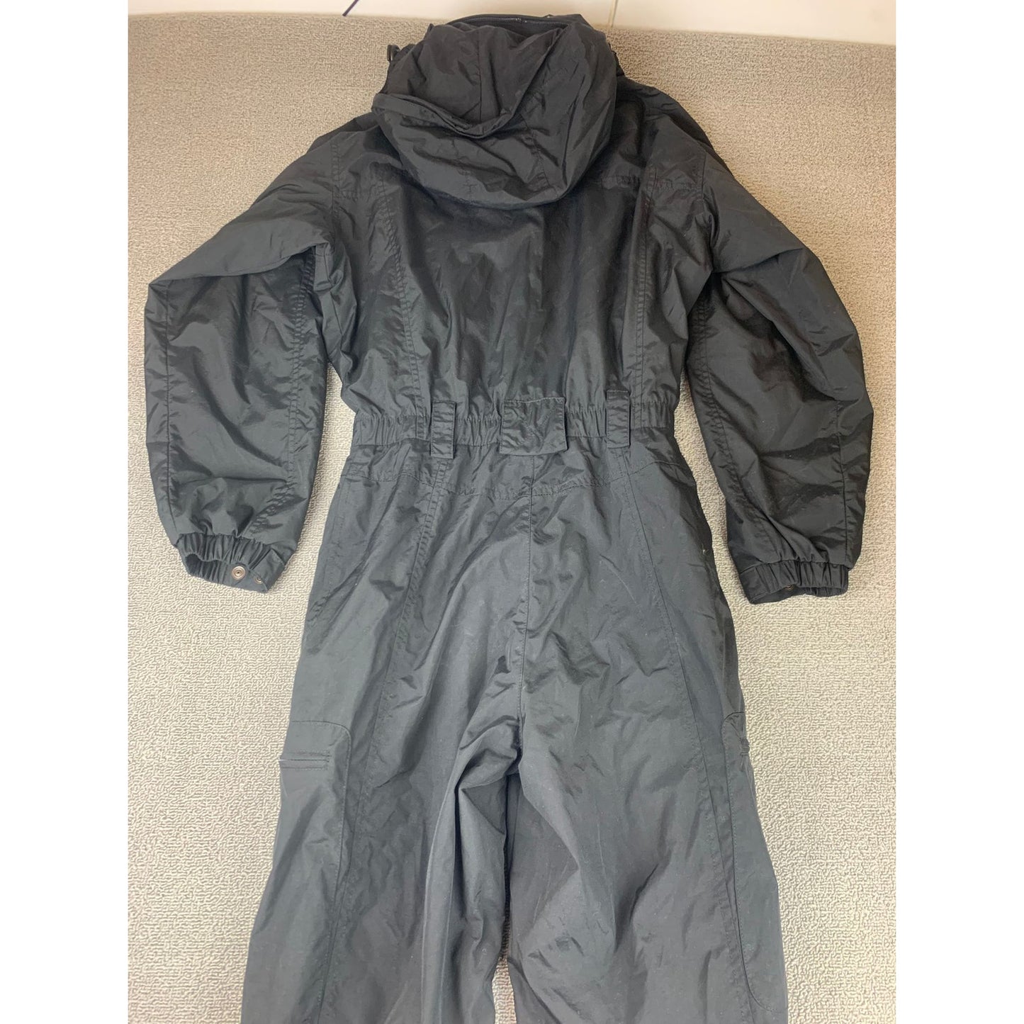 VTG Bogner Women 8 Long Black Ski Suit Hooded One Piece USA Made Winter Cold