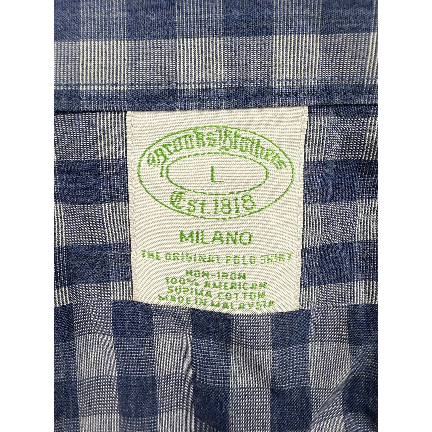 Brooks Brothers Regent Button Down Shirt Men's Large Blue Plaid Colorful Preppy