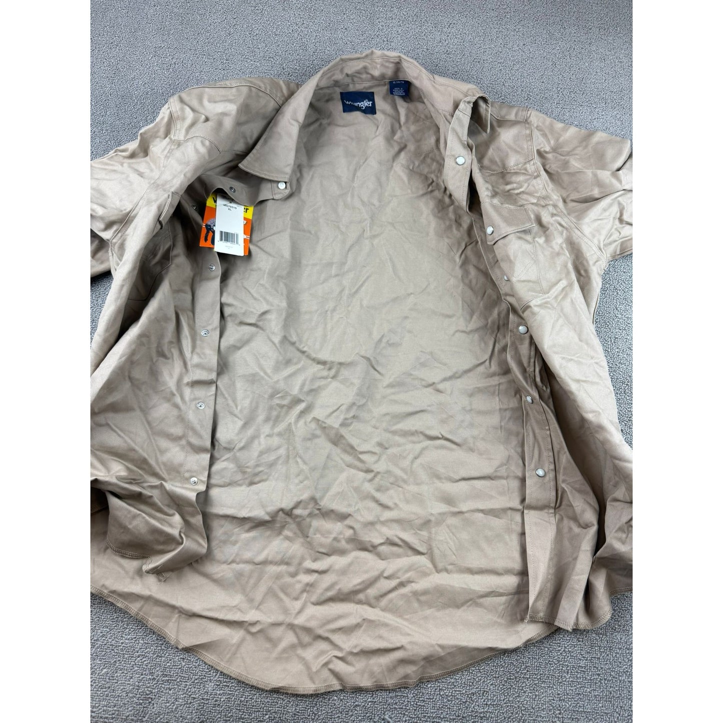 New Wrangler Men's XL Cowboy Cut Western Pearl Snap Long Sleeve Work Shirt