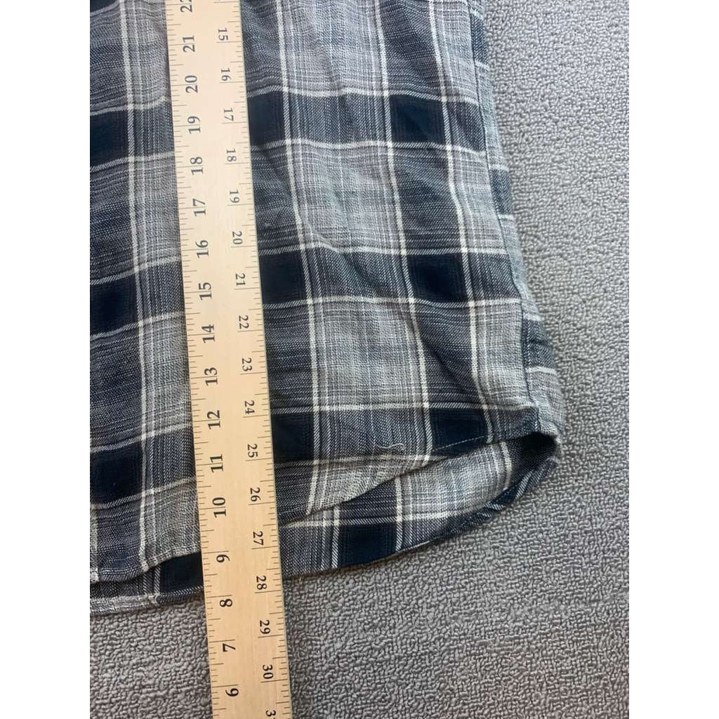 Levi's Men's XL Gray Pearl Check Western Shirt with Snap Buttons Country Cowboy