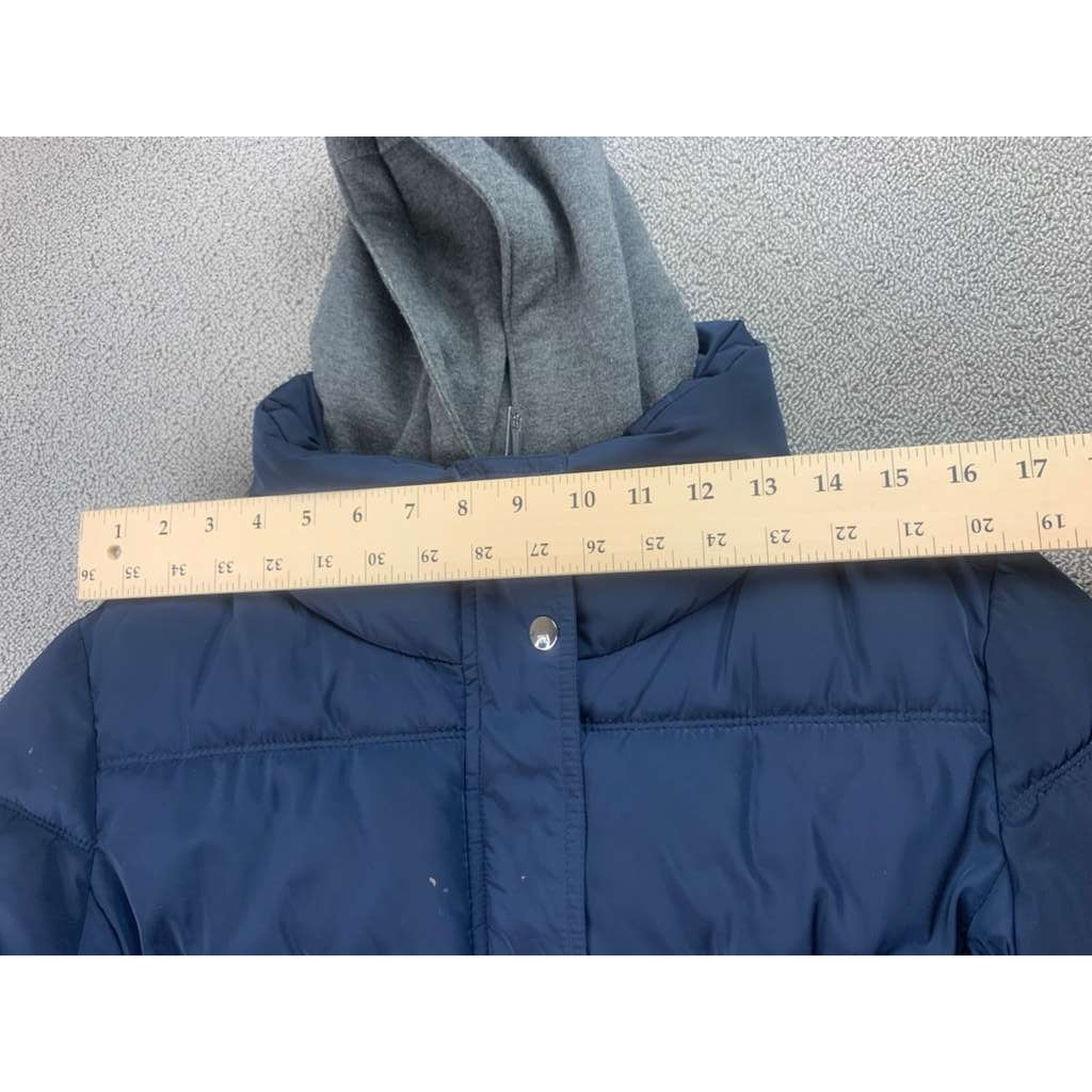 Tommy Hilfiger Women Size Large Puffer Jacket Hooded Lightweight Blue