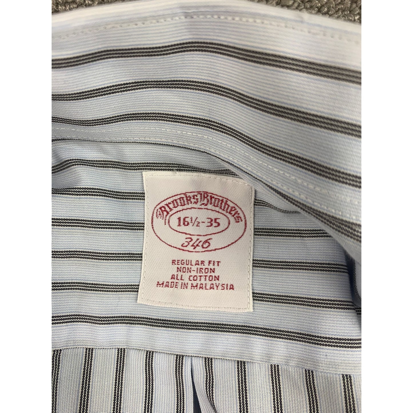 Brooks Brothers 346 Striped Button Up Men's 16 1/2-32 French Cuffs