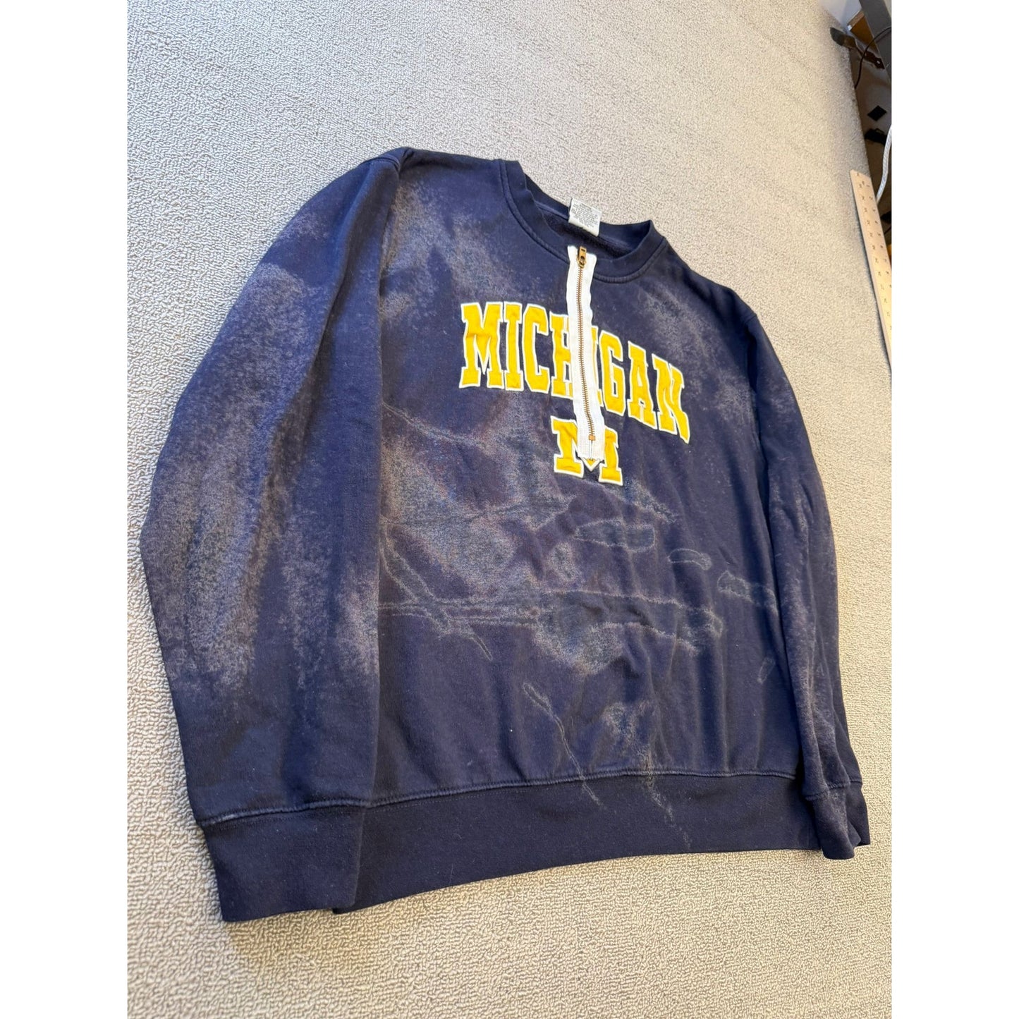 Stadium Athletics Men Large Blue Michigan Pullover Crewneck Sweatshirt