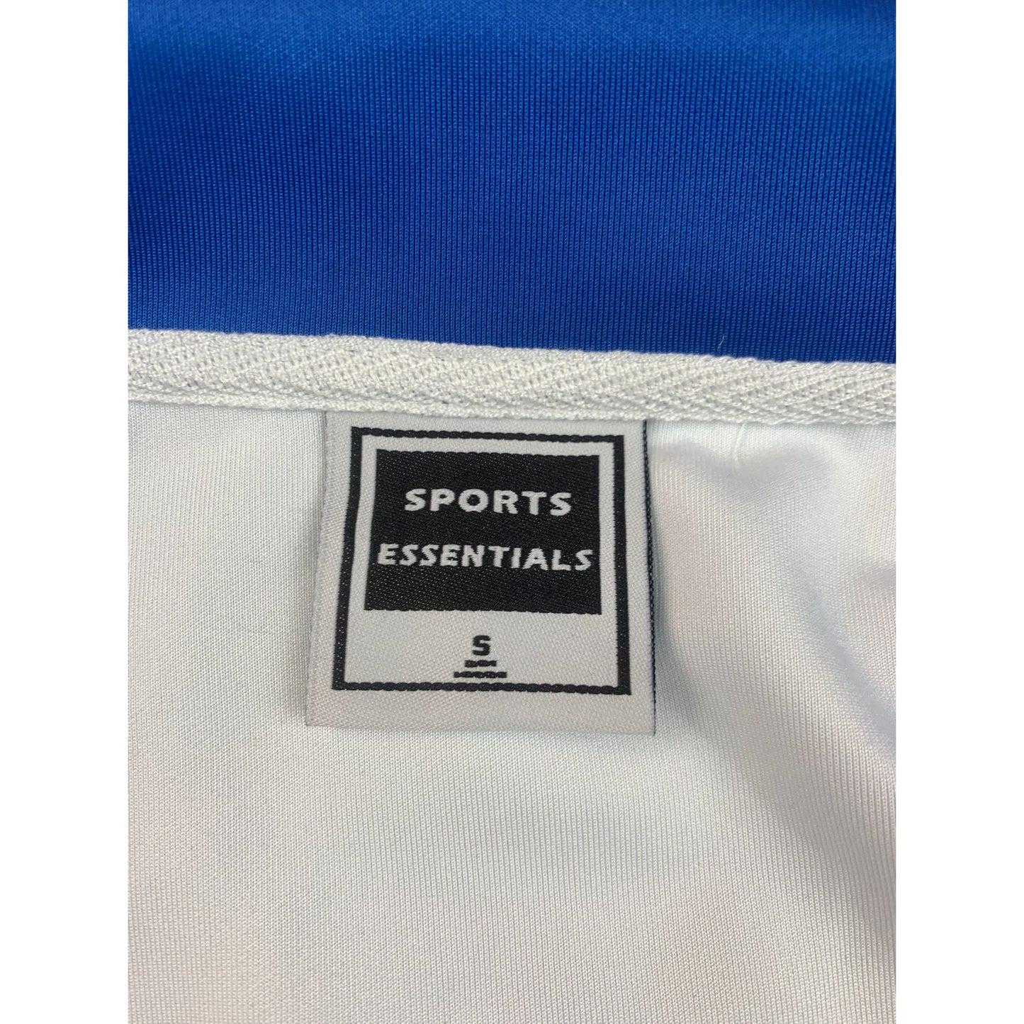 Sports Essentials Men's S White Blue Navy Full Zip Up Athletic Track Jacket
