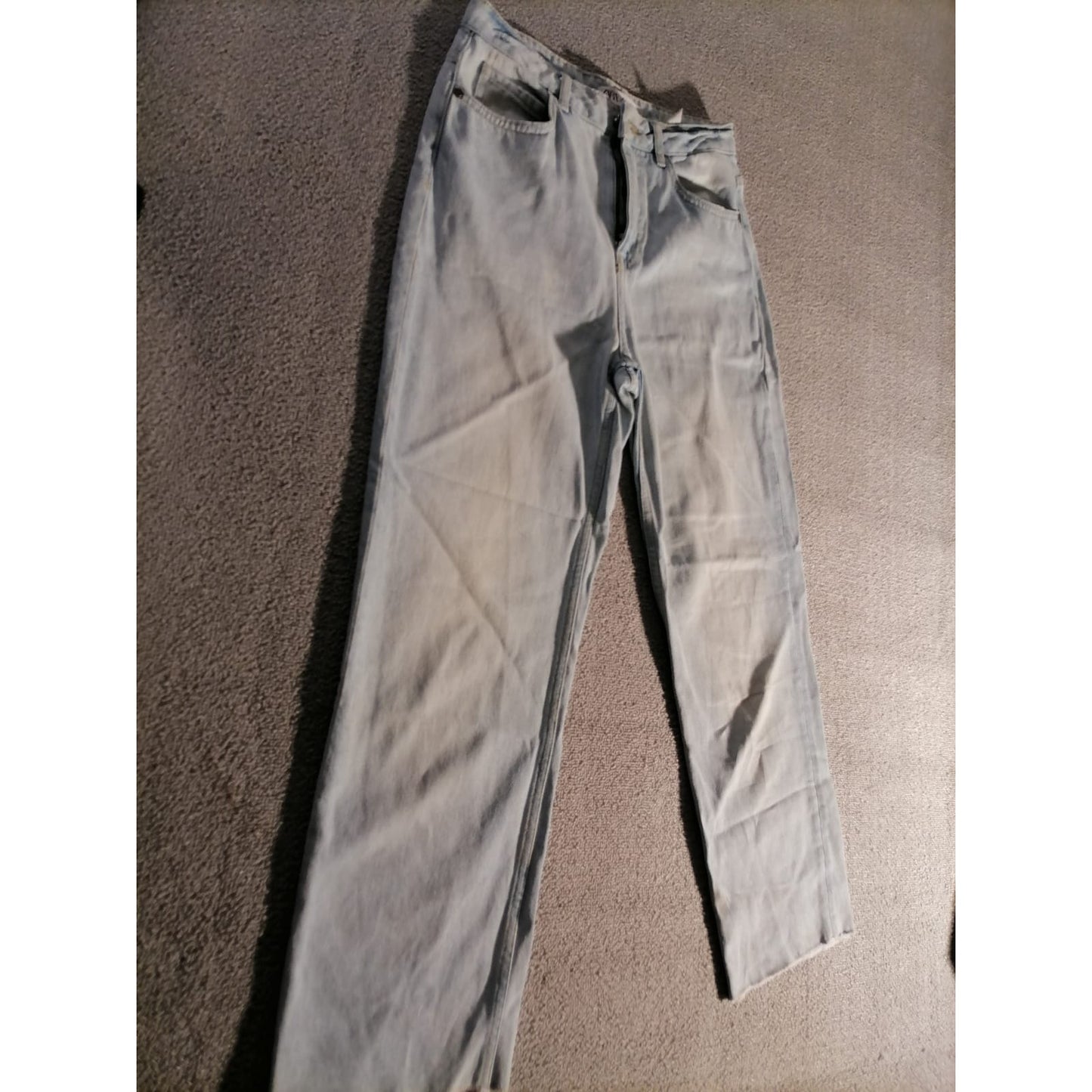 Zara Straight Leg Jeans Womens Light Wash USA 4