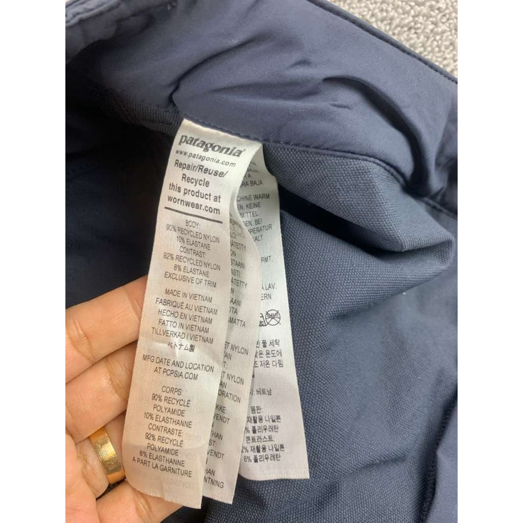 Patagonia Women 10 Gray Point Peak Trail Pants Hiking Nylon Blend Zip Pocket