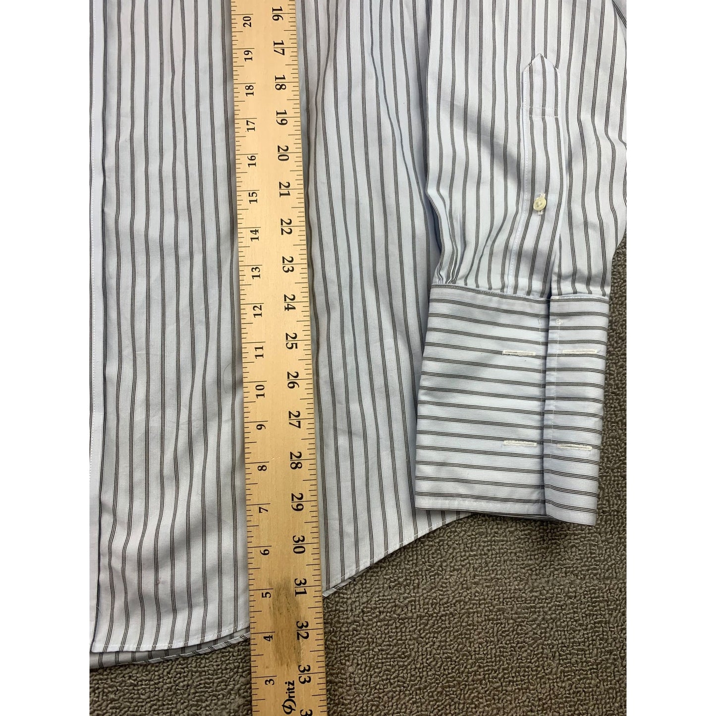 Brooks Brothers 346 Striped Button Up Men's 16 1/2-32 French Cuffs