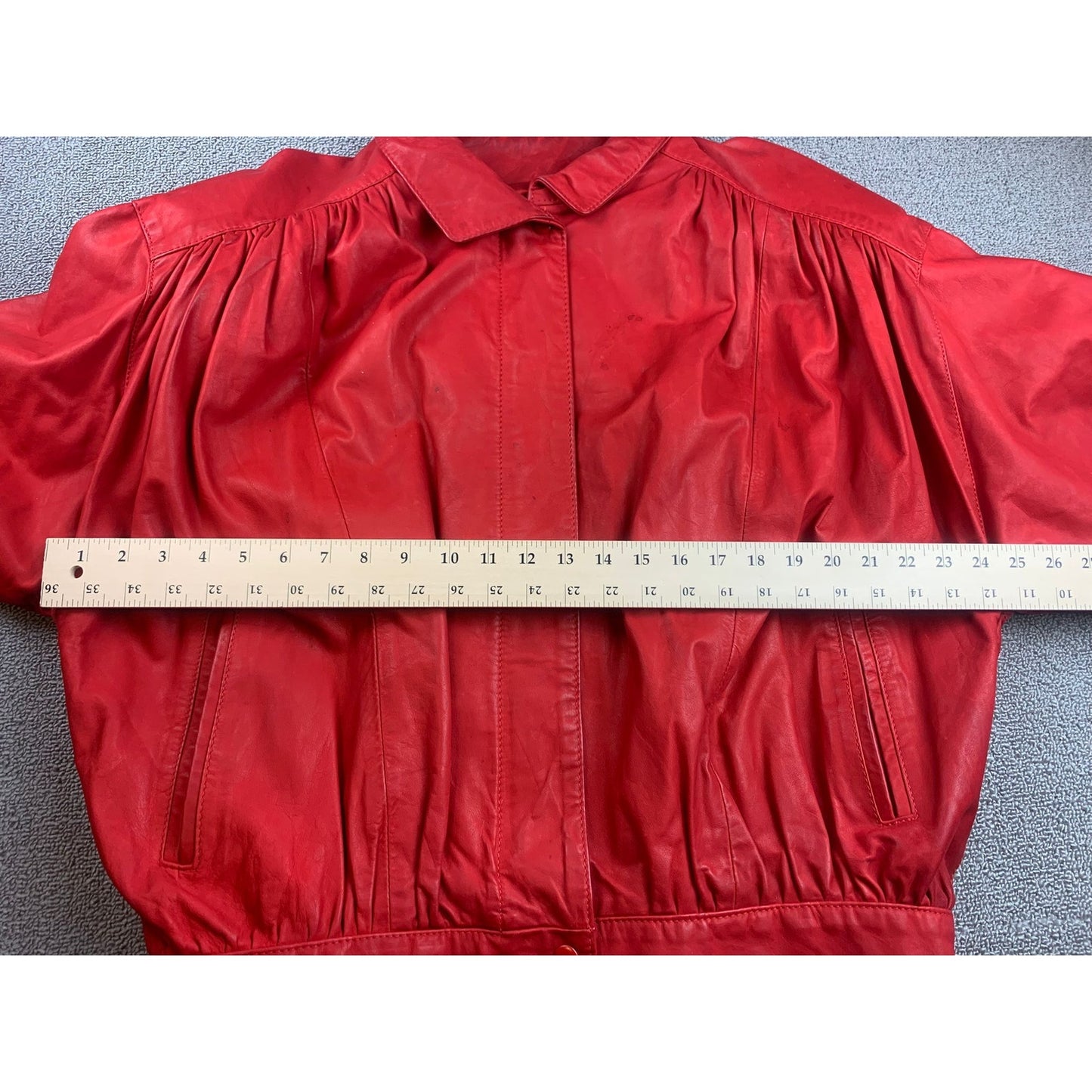 Vintage Gino Di Giorgio Women Medium Red Leather Jacket