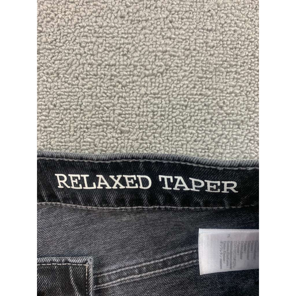 Madewell Jeans Mens W33 L34 Black Denim Washed Relaxed Tapper All Seasons