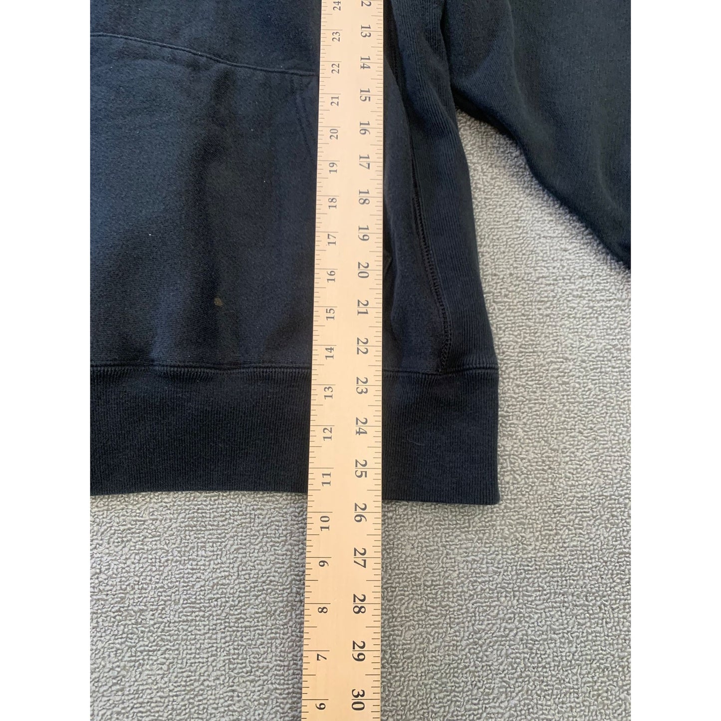 Champion Men Medium Black Reverse Weave Hoodie Sweatshirt