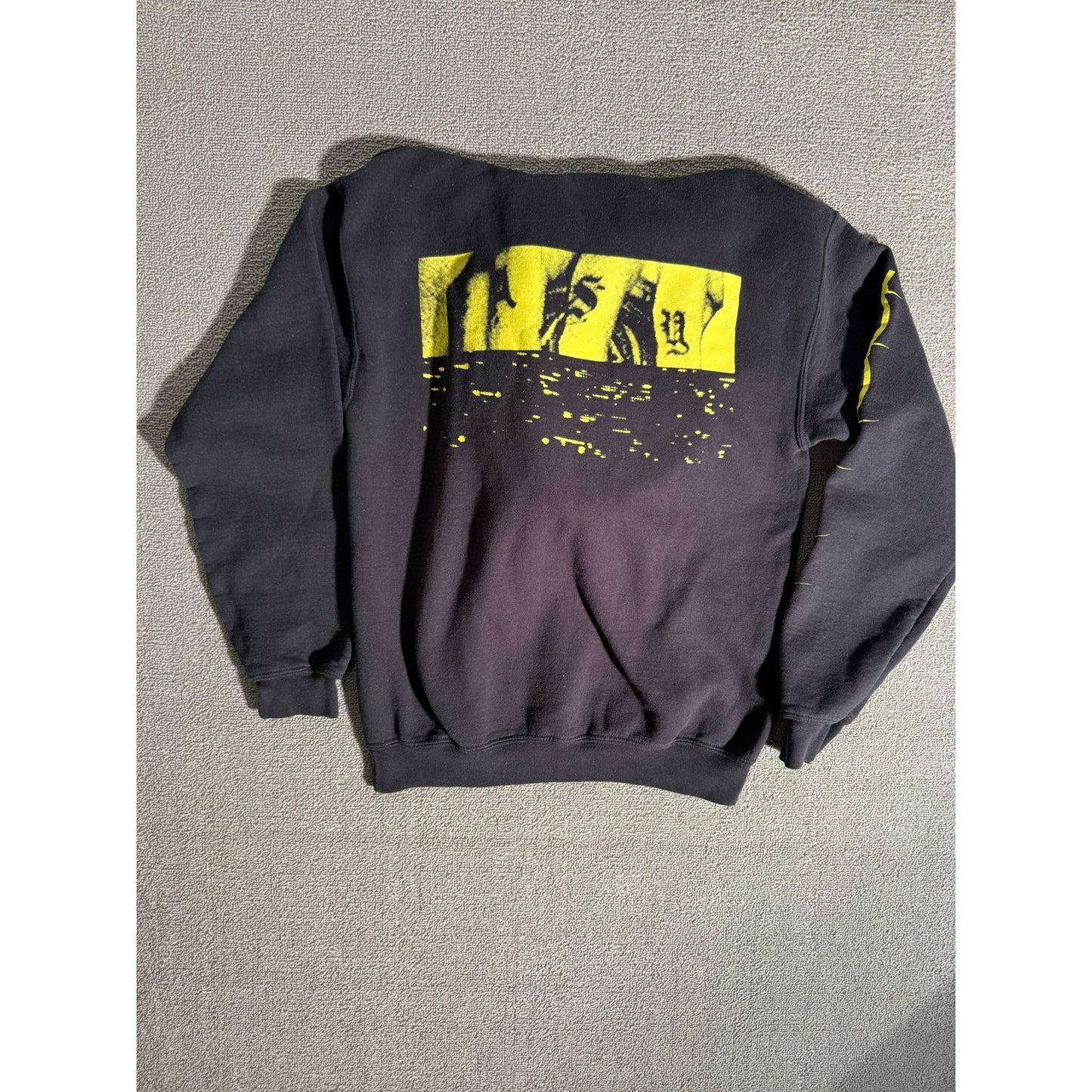 Black Graphic Back Print Hoodie Women L