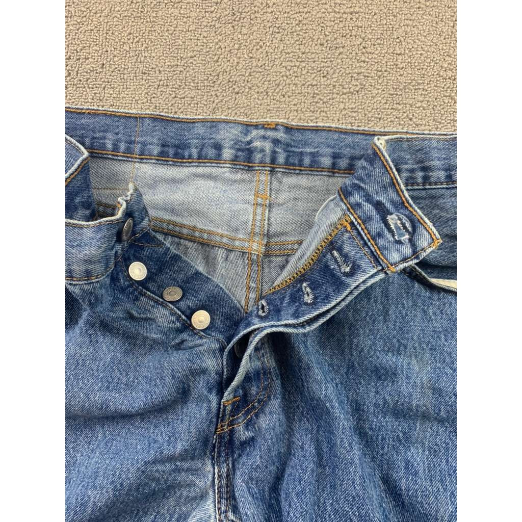 Levis 501 Jeans Men's W34 L32 Blue Classic Straight Leg Button Fly