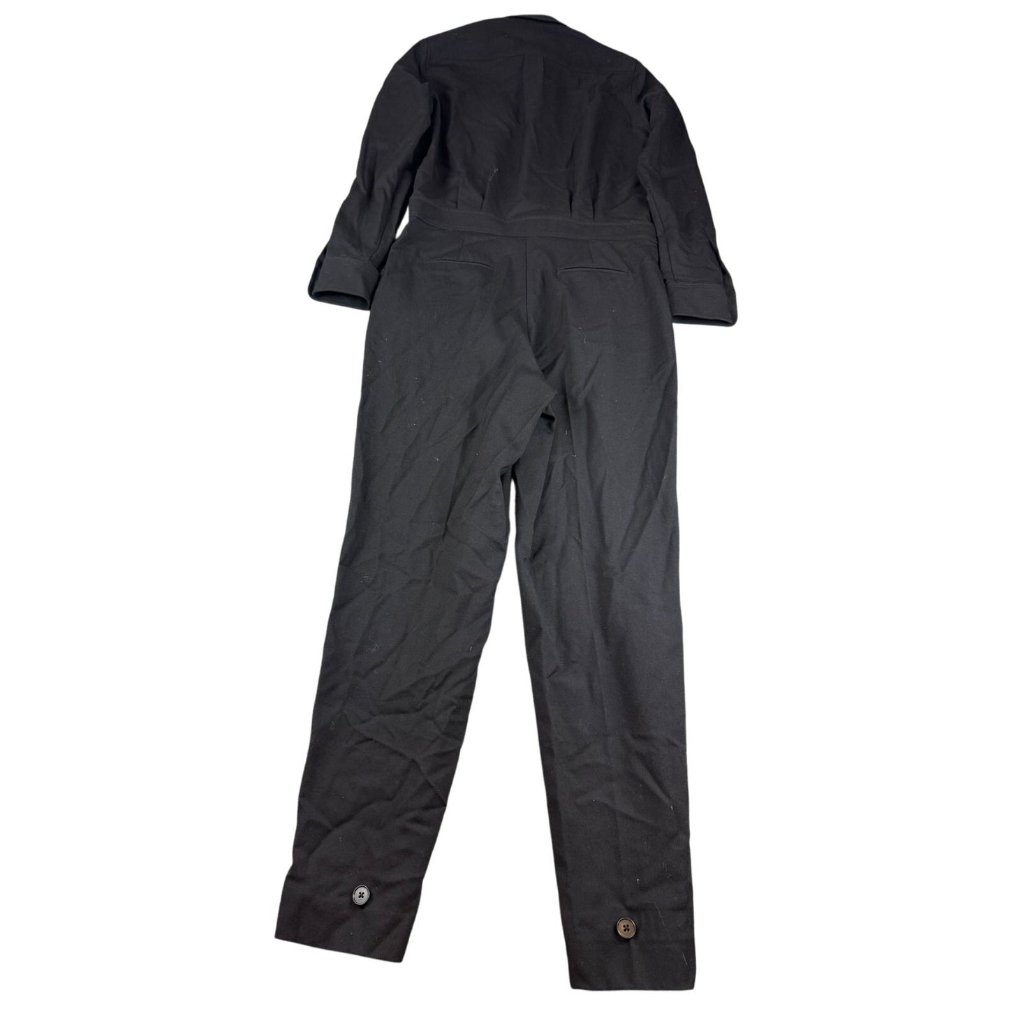 Polo Ralph Lauren Women 8 Black Long Sleeve Jumpsuit Pockets And Buttons 2010's