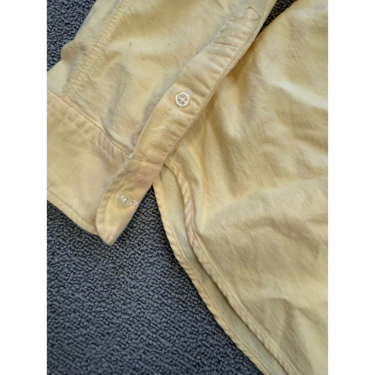 Ralph Lauren Men's 14 Vintage Oxford Yellow Long Sleeve Button Shirt