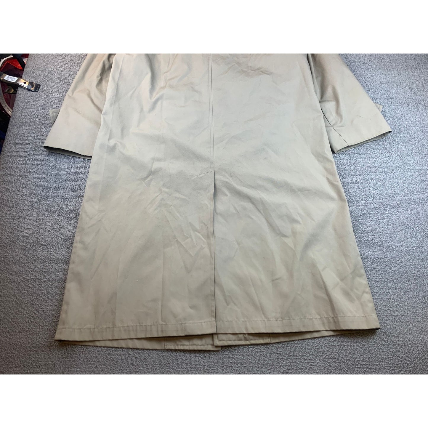 Vintage London Fog Men's Size 36 Regular Beige Full Length Trench Rain Coat