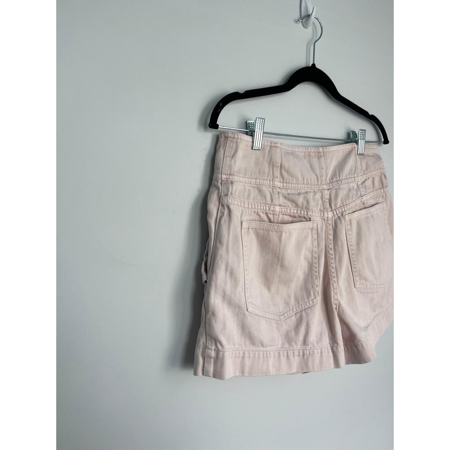 Ulla Johnson Button Front Shorts Women 6 Pink High Rise Utility Cotton