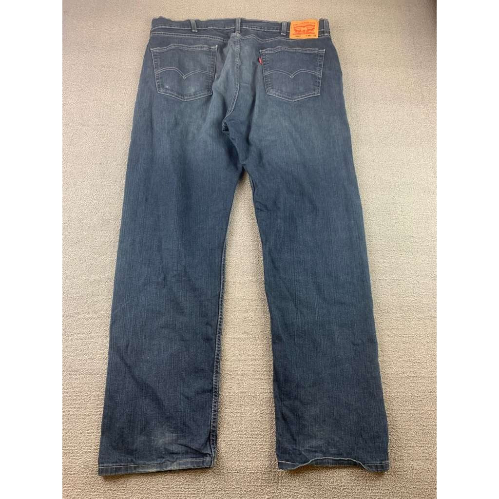 Levi's 505 Jeans Men's Size 40 X 32 Straight Denim Blue Medium Wash Distressed