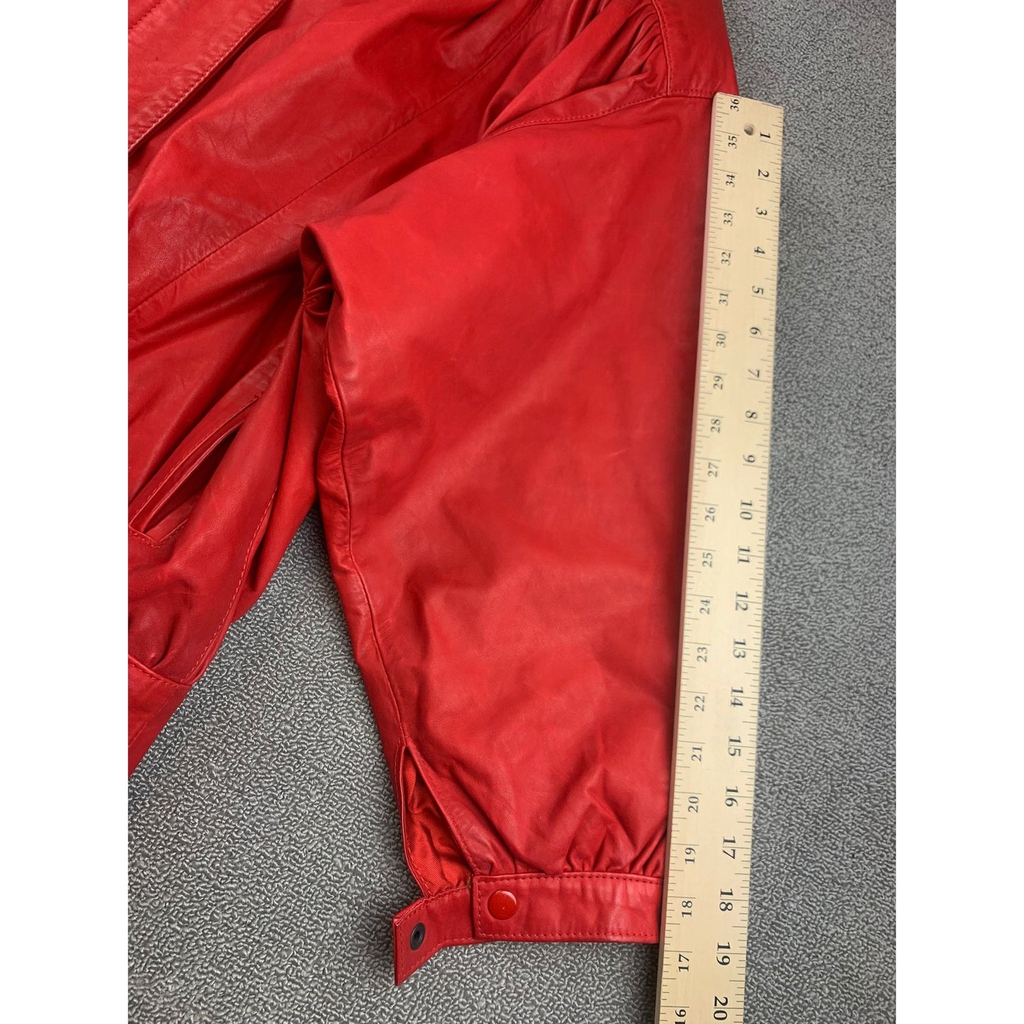 Vintage Gino Di Giorgio Women Medium Red Leather Jacket