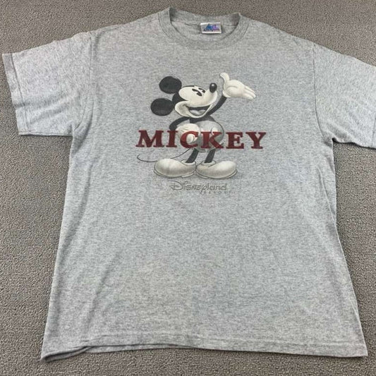 Disneyland Resort Men's M Gray Mickey Graphic T Shirt Heather Classic Park