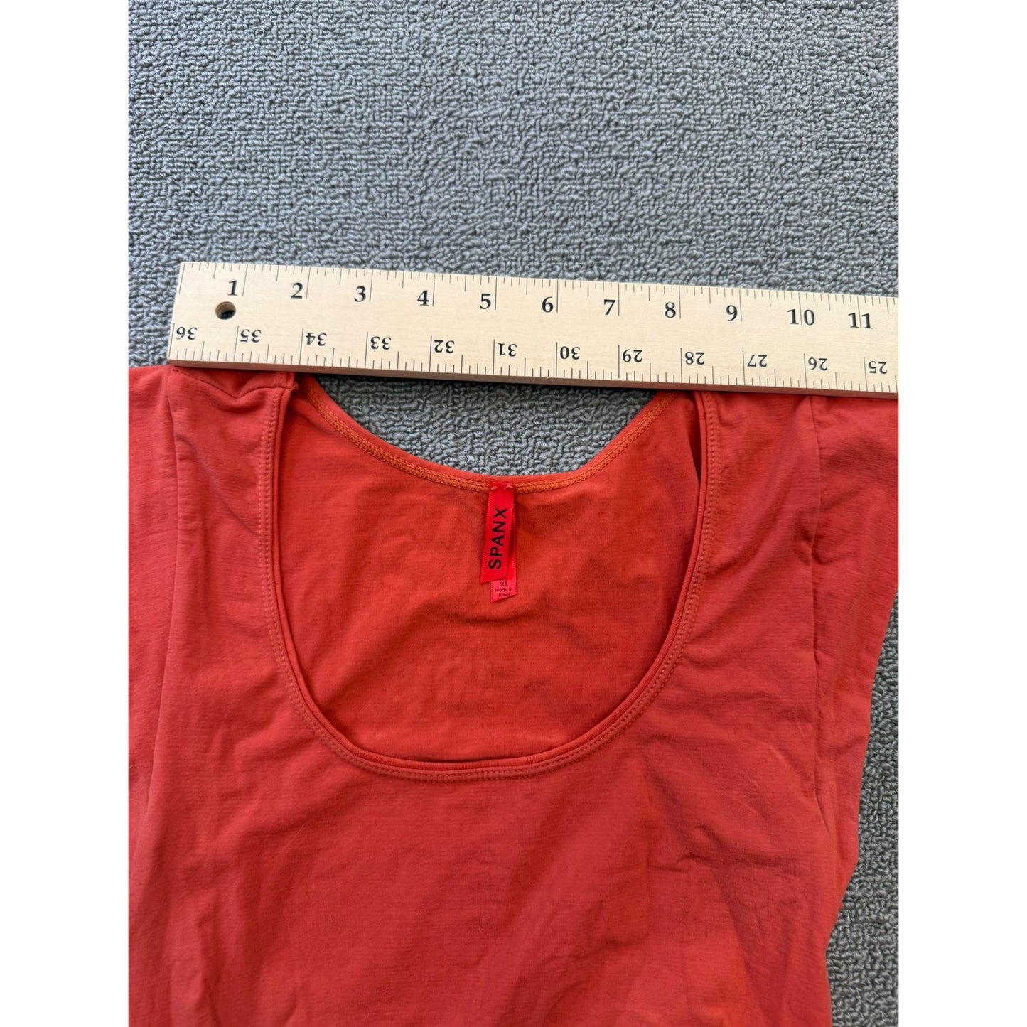 Spanx Women's XL Orange Sleeveless Top Scoop Neck Shapewear