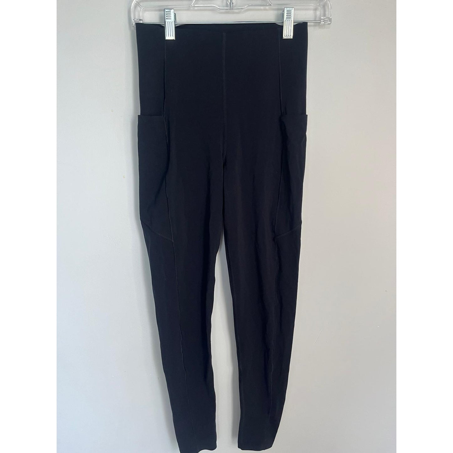 Sweaty Betty Power Leggings Women 6 Black Full Length Pockets High Rise
