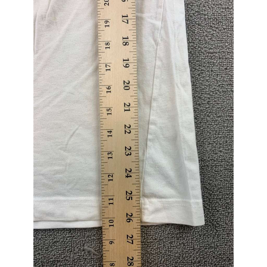 VTG Sesame Street Medium White Green Ringer Graphic T Shirt USA Made